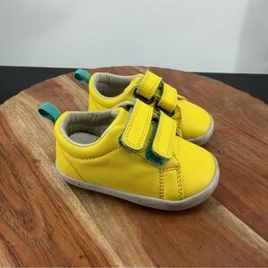 Ten Little shoes size 4.5 yellow leather strap sneakers